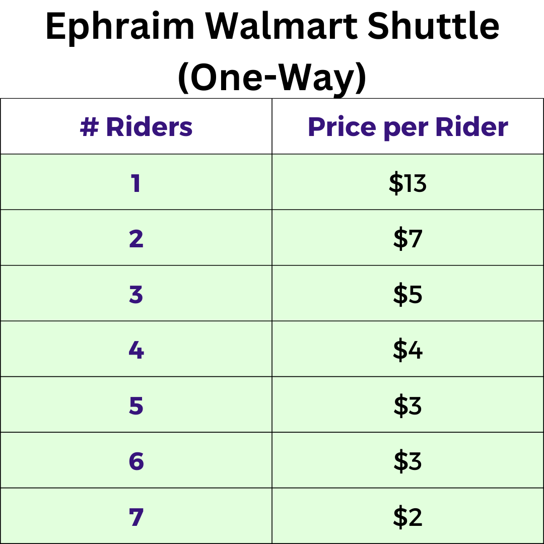 Walmart Shuttle (One-Way)